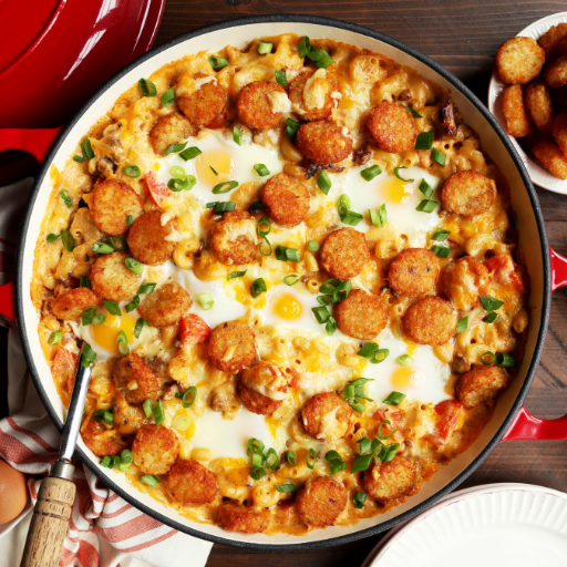 Make a quick and easy breakfast mac and cheese