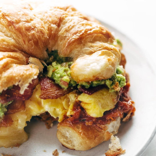 makes a perfect croissant breakfast sandwich